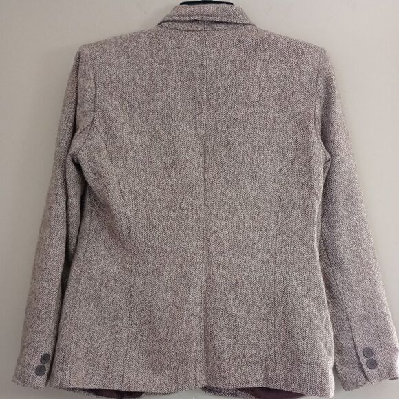 Chadwick's Brown Wool Blend Two Button Blazer Lined Size 8 Petite - Picture 2 of 8